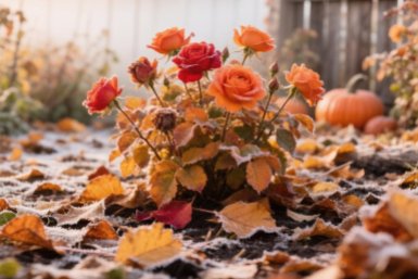 Розы гниют под тряпкой — делаю "медный душ": кусты чистые, весной цветут шапками без пятен